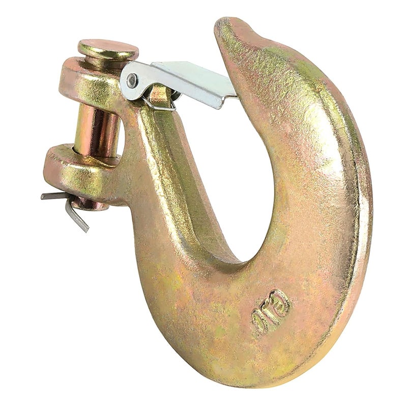 FUNSUEI 2 Pack 1/2 Inch Clevis Slip Hook with Safety Latch, Grade 70 Forged Steel, Heavy Duty Clevis Slip Hook for Trailer Hauler Hitches Wrecker Truck, 18,000 Lbs Capacity - Image 4